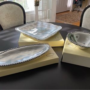 LENOX Organics Bead Collection - Chip & Dip, Bread & Serving Bowl 🎄🎄🎄